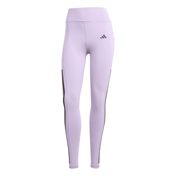 Legginsy treningowe damskie adidas OPTIME 3-STRIPES fioletowe JX7323