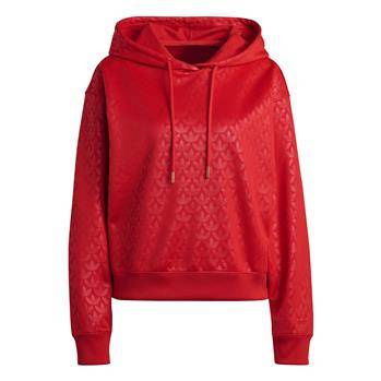 Bluza z kapturem damska adidas ORIGINALS Logo czerwona IC2368