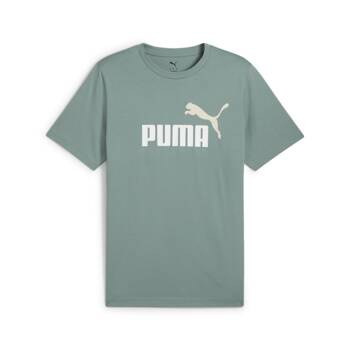 Koszulka męska Puma ESS 2 COLOR NO.1 LOGO zielona 68470830