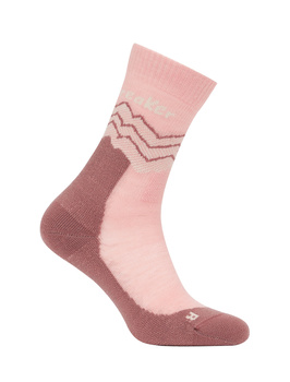 Skarpety trekkingowe damskie Icebreaker HIKE+ MEDIUM CREW różowe IB0A578Y0HQ