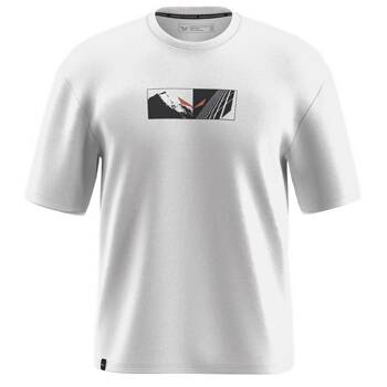 Koszulka męska Salewa EAGLE HYBRID LOOSE biała 00-0000029106_0060