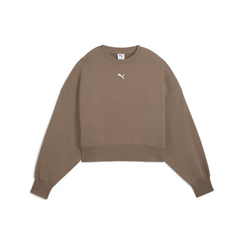 Bluza damska Puma WARDROBE ESS OVER-OVERSIZED TR brązowa 62974893