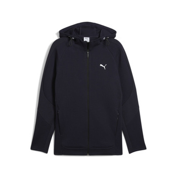 Bluza z kapturem męska Puma EVOSTRIPE FULL-ZIP DK granatowa 68461316