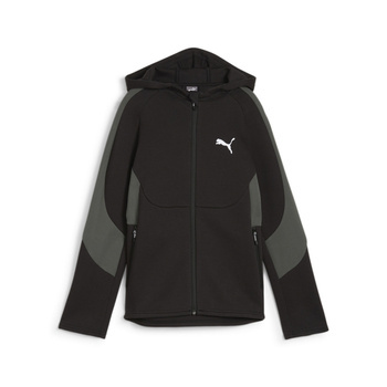 Bluza z kapturem chłopięca Puma EVOSTRIPE FULL-ZIP DK czarna 67919601