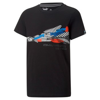 Koszulka chłopięca Puma BMW MMS CAR GRAPHIC czarna 53591701