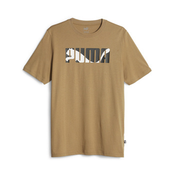 Koszulka męska Puma GRAPHICS WORDING brązowa 67718585