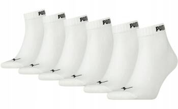 Skarpety unisex Puma ELEMENTS QUARTER 6-PACK BIAŁE 90798502