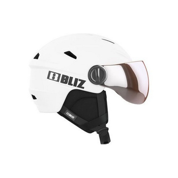 Kask narciarski unisex Bliz STRIKE VISOR biały FZS910002_11B