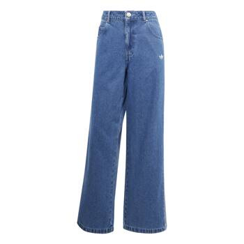 Spodnie jeansowe damskie adidas DENIM 3-STRIPES niebieskie JD2574