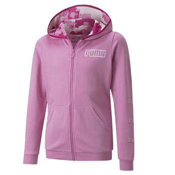 Bluza z kapturem dziewczęca Puma Alpha różowa 84694215