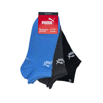 Skarpety unisex Puma ELEMENTS PLAIN SNEAKER 3-PACK wielokolorowe 94710905