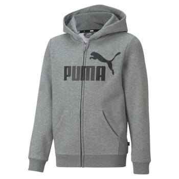 Bluza z kapturem chłopięca Puma ESS BIG LOGO szara 58696703