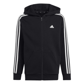 Bluza z kapturem dziecięca adidas ESSENTIALS 3-STRIPES czarna HR6331