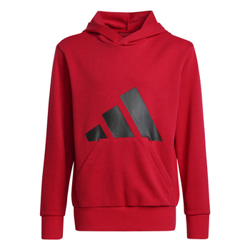 Bluza z kapturem dziecięca adidas ESSENTIALS czerwona JE1389