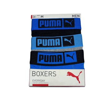 Bokserki męskie Puma BASIC PLACED LOGO 3-PACK wielokolorowe 93554809