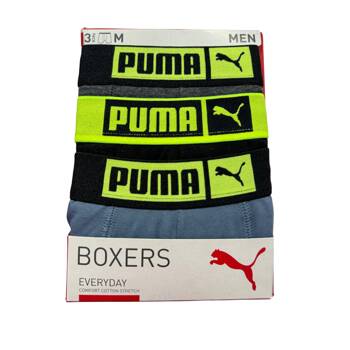 Bokserki męskie Puma BASIC PLACED LOGO ELASTIC 3-PACK wielokolorowe 93554806