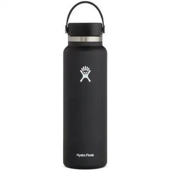 Butelka termiczna unisex Hydro Flask WIDE FLEX CAP 1182ML czarna W40BTS001