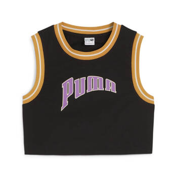 Crop top damski Puma TEAM FOR THE FANBASE GRAPHIC czarny 62502401