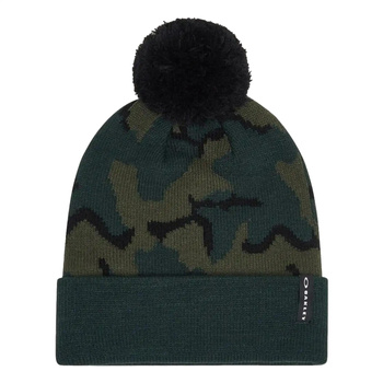 Czapka zimowa unisex Oakley PRINTED POM BEANIE zielona FOS901280-9NQ