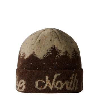 Czapka zimowa unisex The North Face CABIN MOUNTAINSCAPE BEANIE brązowa NF0A887V9GI