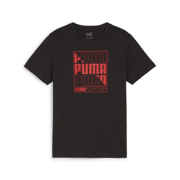 Koszulka chłopięca Puma GRAPHICS WORDING czarna 68029801