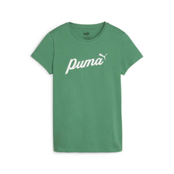 Koszulka damska Puma ESS+ SCRIPT zielona 67931586