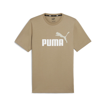 Koszulka męska Puma ESS+ 2 COL LOGO beżowa 58675966