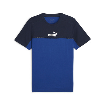 Koszulka męska Puma ESS BLOCK X TAPE niebieskie 67334117