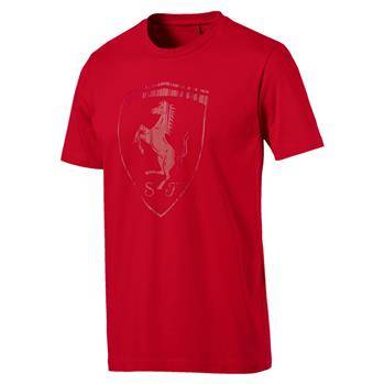 Koszulka męska Puma Motorsport Ferrari Big Shield czerwona 57524102