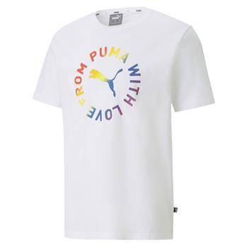 Koszulka męska Puma PRIDE GRAPHIC biała 58722902