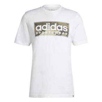 Koszulka męska adidas CAMO LINEAR GRAPHIC biała IN6473