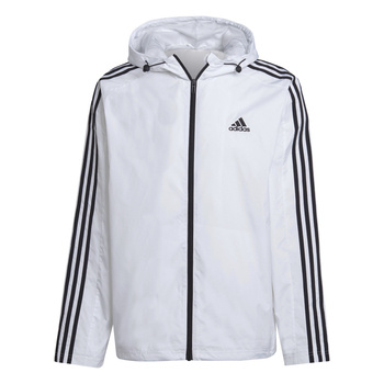 Kurtka przejściowa męska adidas ESSENTIALS 3-STRIPES WOVEN biała IB0382