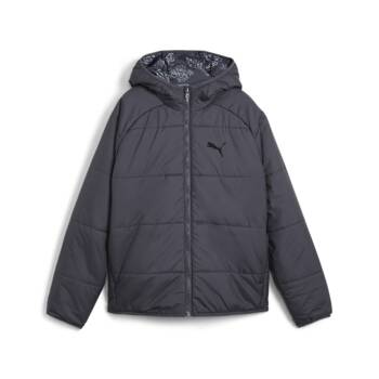 Kurtka z kapturem chłopięca Puma REVERSIBLE PUFFER szara 68283369