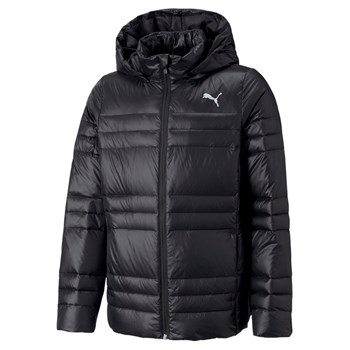 Kurtka z kapturem dziewczęca Puma LIGHT GOOSE DOWN czarna 53194401