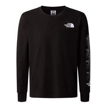 Longsleeve chłopięcy The North Face NEW GRAPHIC czarny NF0A87BBJK3