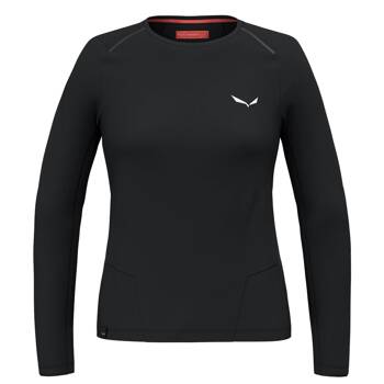 Longsleeve treningowy damski Salewa PEDROC DRY czarny 00-0000028697_0910