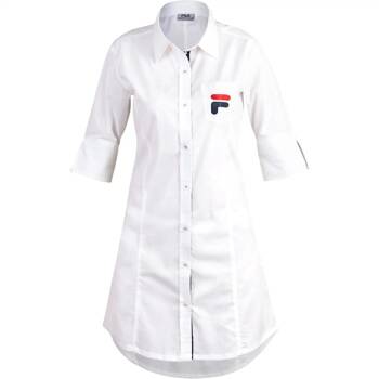 Piżama damska Fila MAXI SHIRT IN POPELINE biała FPS4021-300