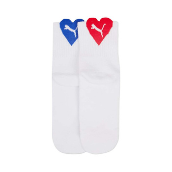 Skarpety damskie Puma HEART SHORT 2-PACK białe 93802004