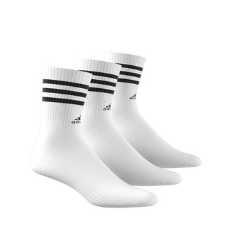 Skarpety unisex adidas 3-Stripes Crew 3-Pack białe HT3458