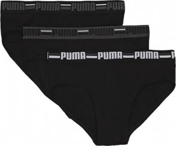 Slipy męskie Puma BASIC BRAND ELASTIC 3-PACK czarne 93545801