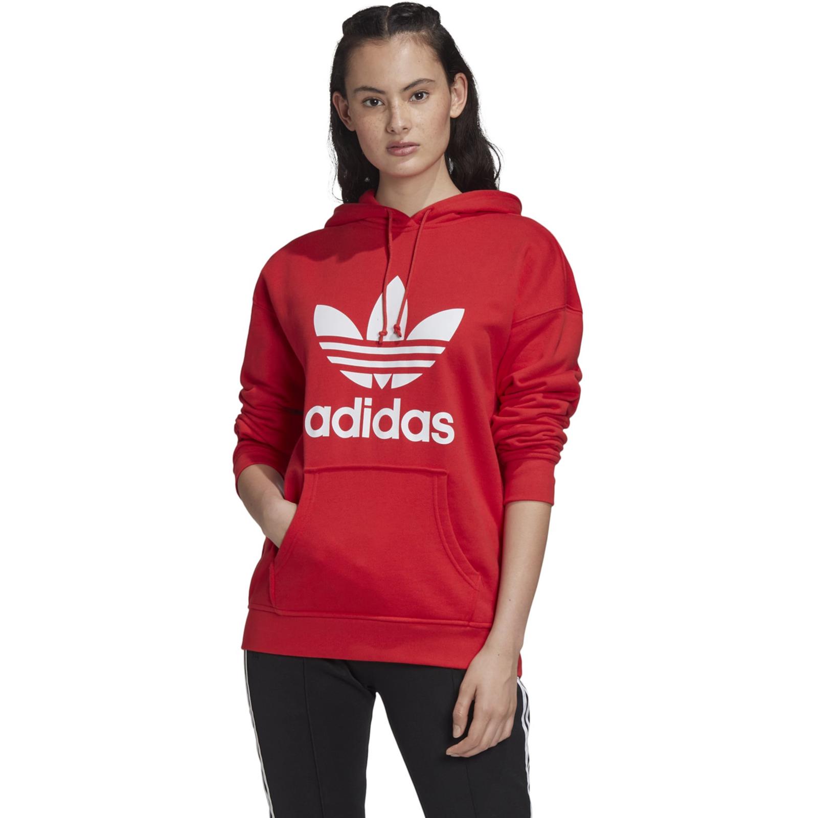 Bluza z kapturem damska adidas Originals czerwona FM3298