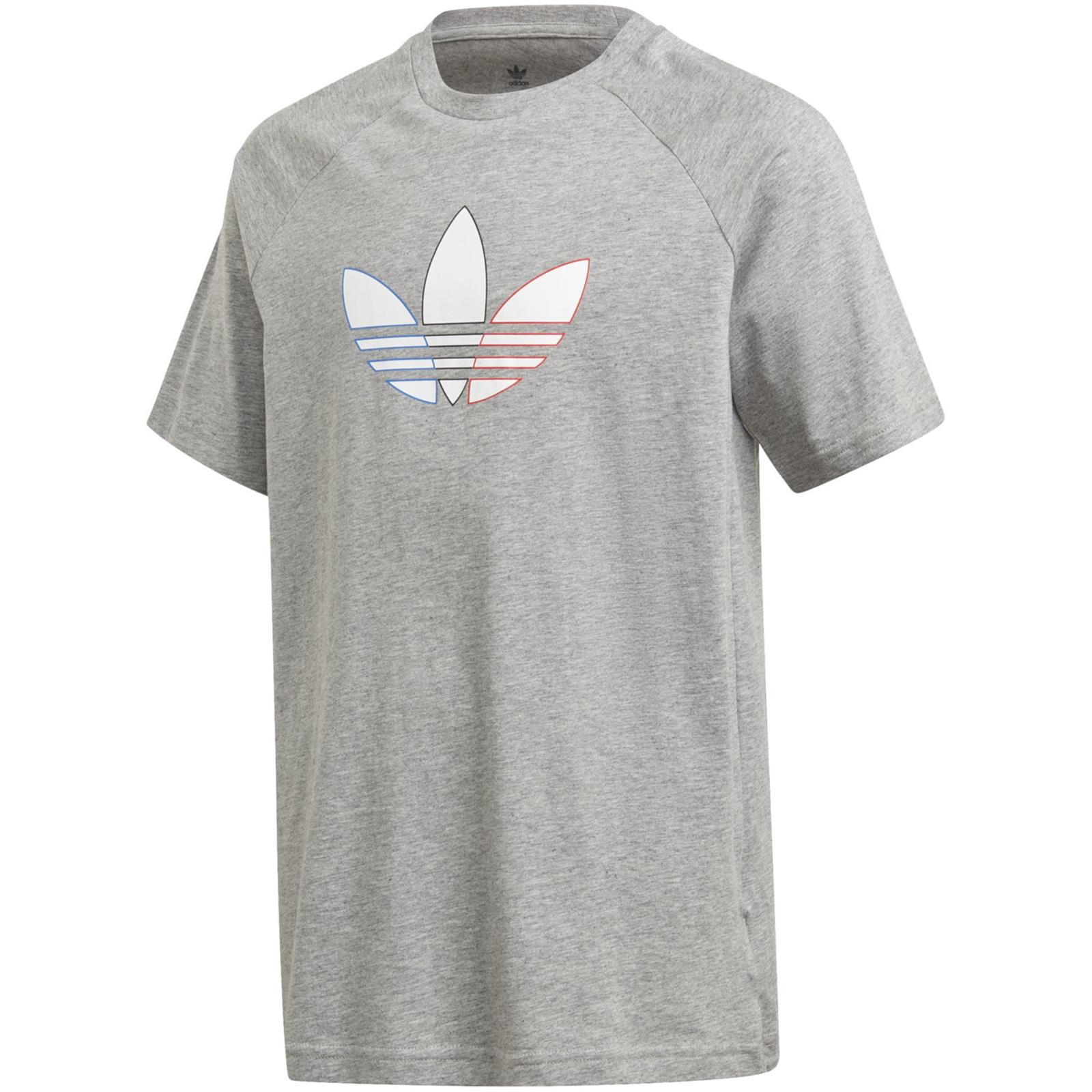 Koszulka ch??opi??ca adidas Originals Adicolor Trefoil szara GN7435 - Sportroom.pl