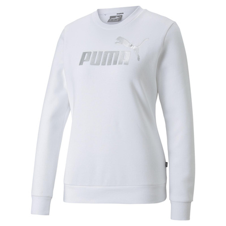 Bluza damska Puma ESS+ Metallic Logo biała 84995602