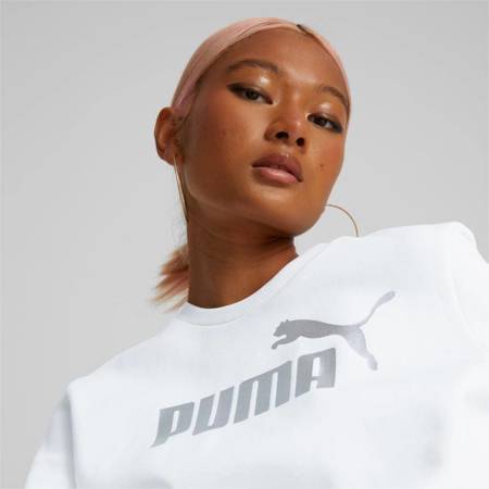 Bluza damska Puma ESS+ Metallic Logo biała 84995602