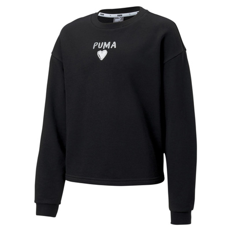 Bluza dziewczęca Puma Core ALPHA CREW czarna 58136401