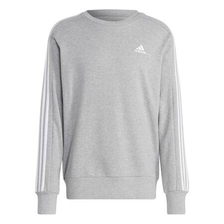 Bluza męska adidas ESSENTIALS 3-STRIPES szara IC9319