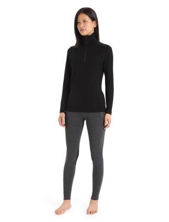 Bluza termiczna damska Icebreaker 260 TECH LS HALF ZIP czarna IB104390001