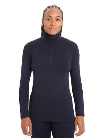 Bluza termiczna damska Icebreaker 260 TECH LS HALF ZIP granatowa IB104390401