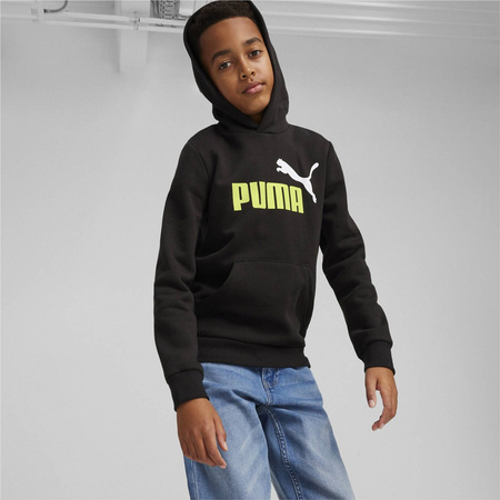 Bluza z kapturem chłopięca Puma ESS+ 2 COL BIG LOGO FL czarna 58698759