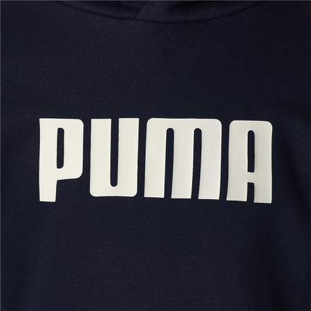 Bluza z kapturem chłopięca Puma ESS FL granatowa 84759602